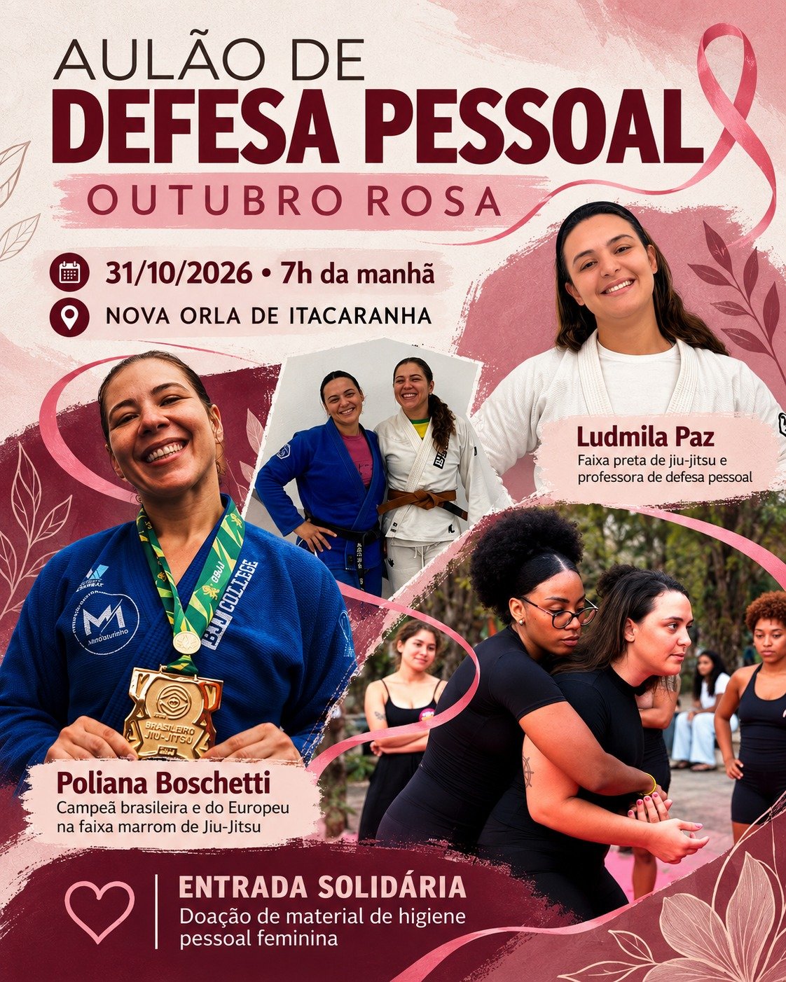 Aulão defesa pessoal outubro rosa 